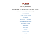 Tablet Screenshot of land.lazydays.com